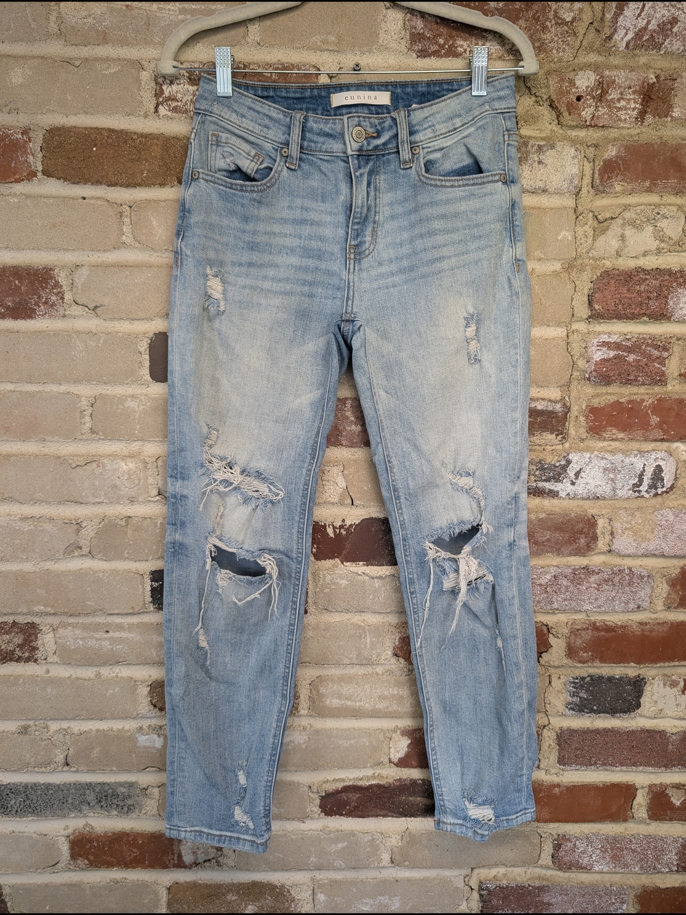 eunina Light Blue Distressed Skinny Jeans